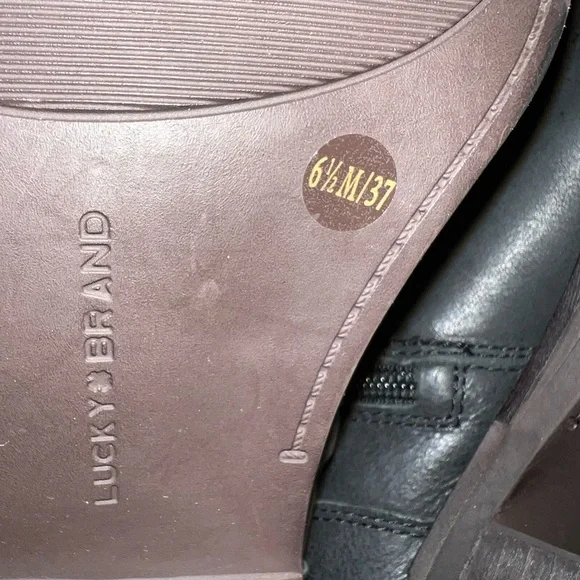 NEW - Lucky Brand LK-Katrina Black Leather Boots - MSRP $174 - Picture 4 of 9